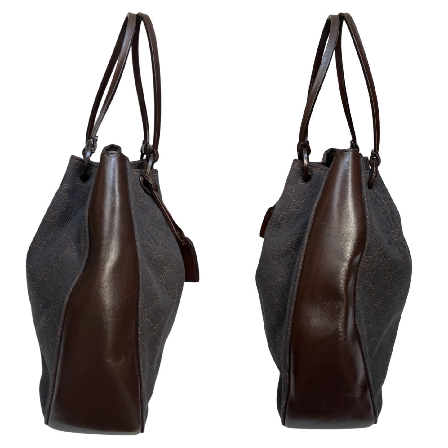 Gucci GG Brown Canvas Tote med pose