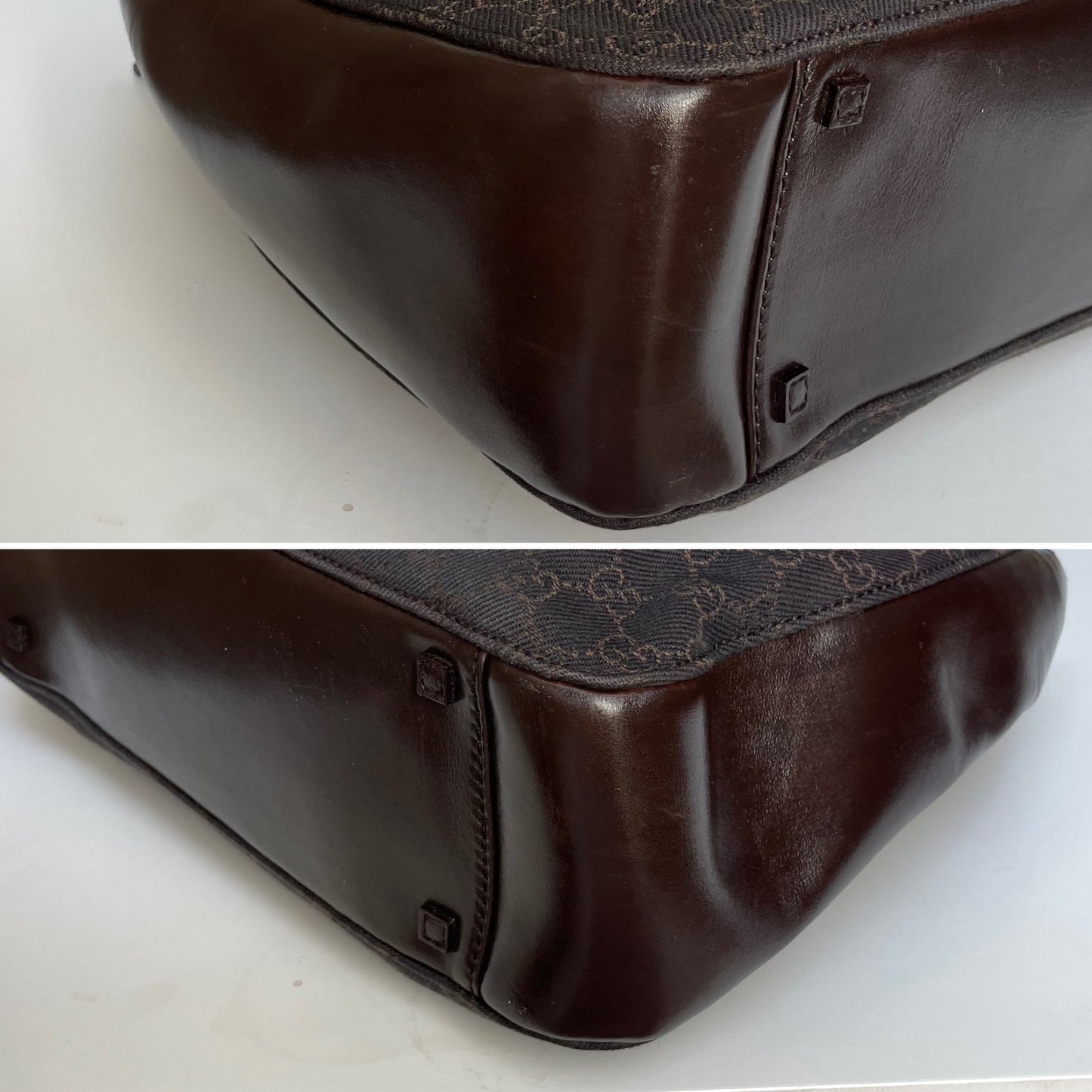 Gucci GG Brown Canvas Tote med pose