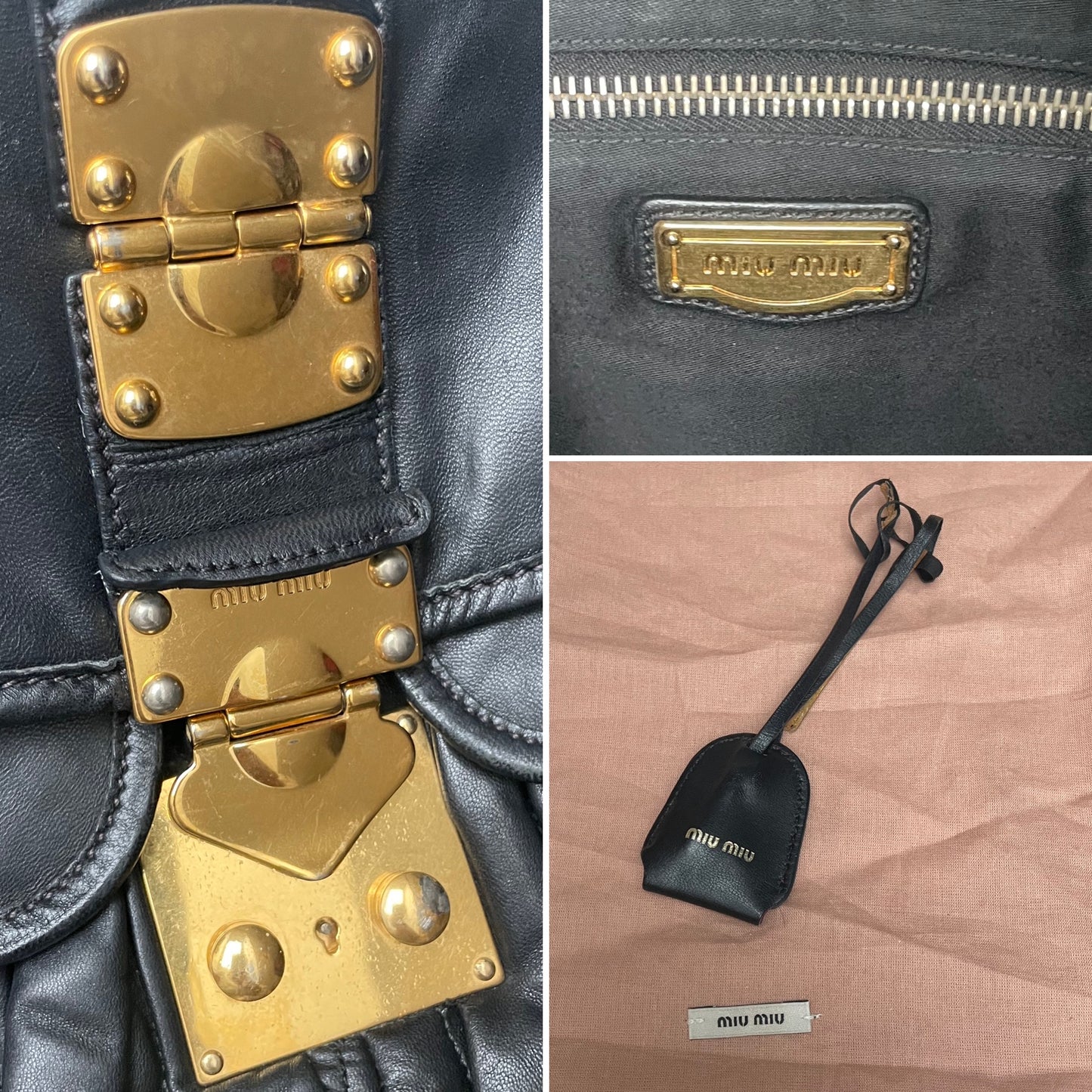 Miu Miu Coffer Matelasse Hobo Bag
