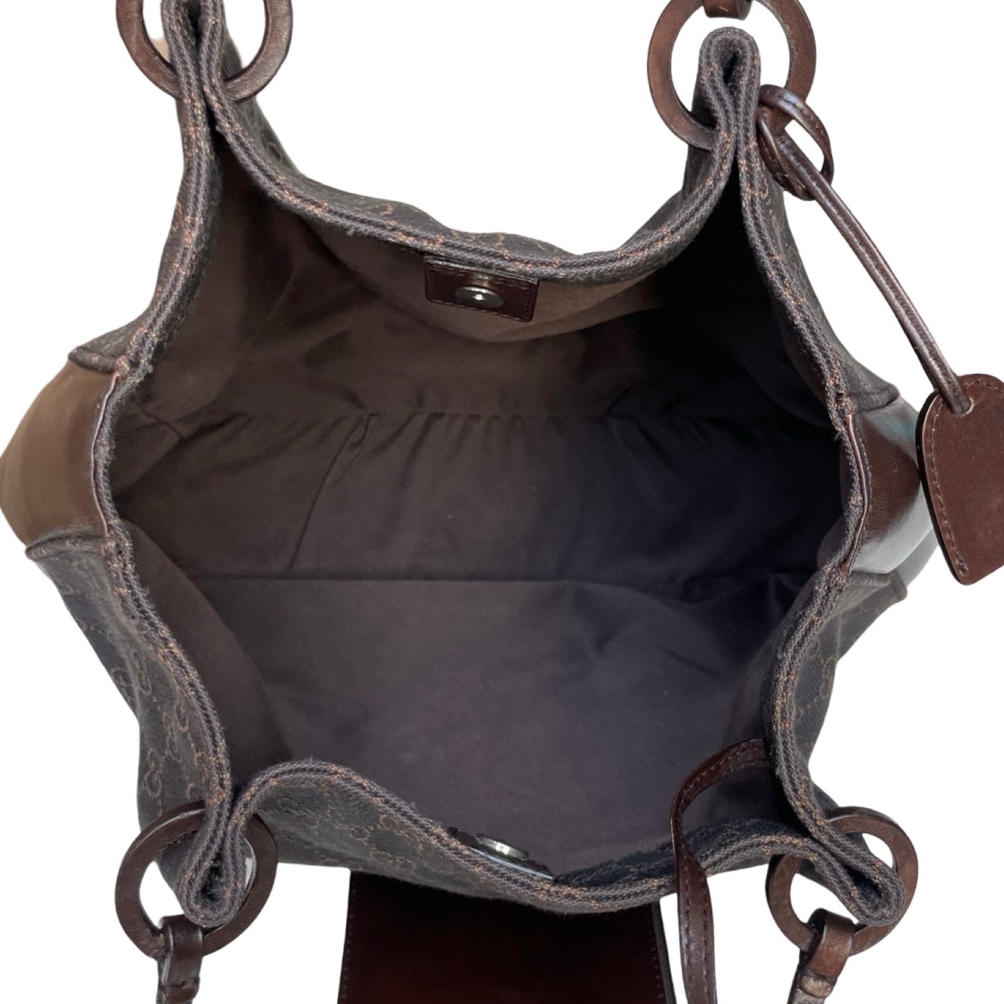 Gucci GG Brown Canvas Tote med pose