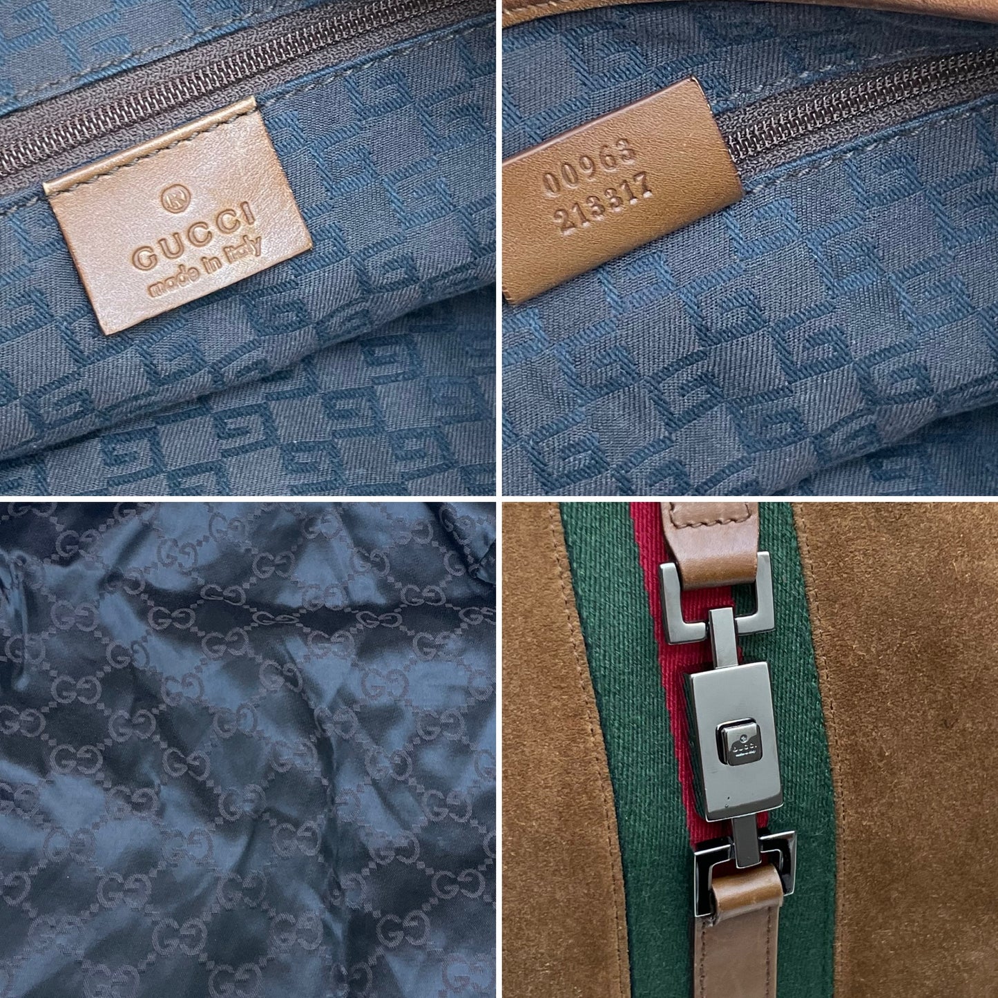 Gucci Vintage Jackie Suede Sherry Line