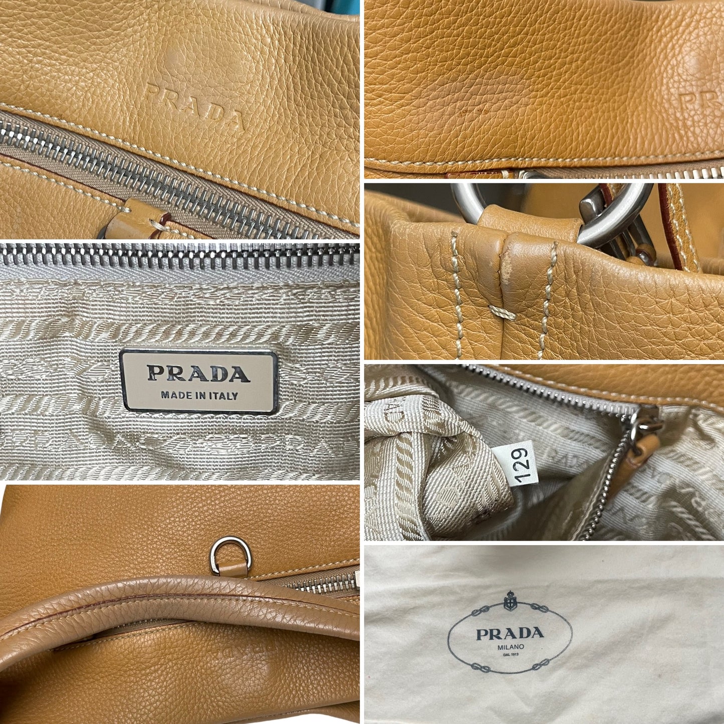 Prada Vitello Daino Leather Shoulder Bag