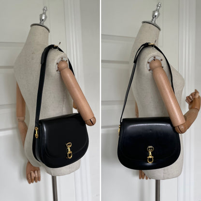 Gucci Vintage Horsebit Leather Shoulder Bag