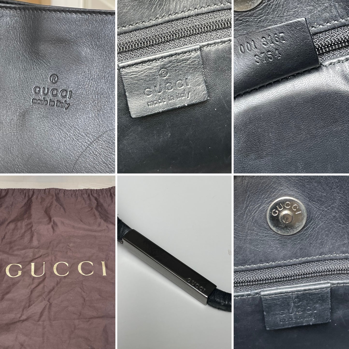 Gucci Vintage Leather Hobo Bag