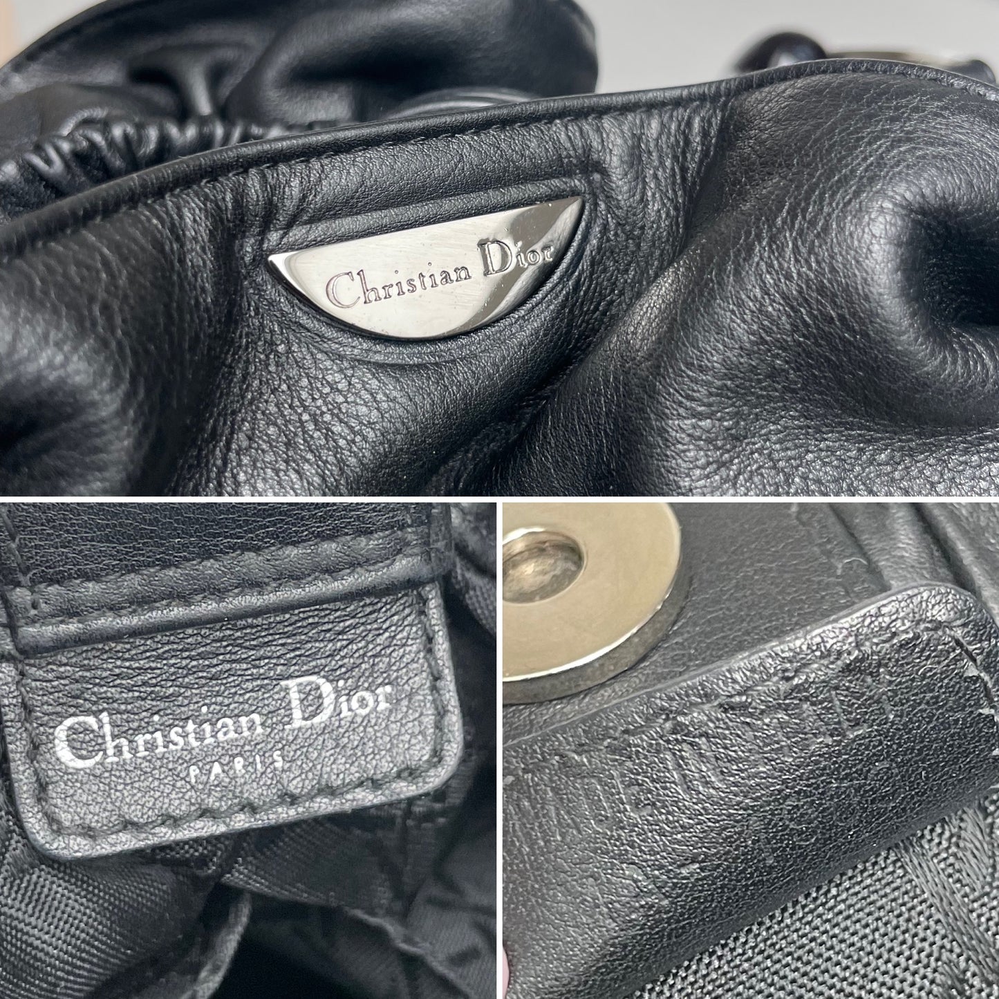 Dior Pearl Malice Black Leather