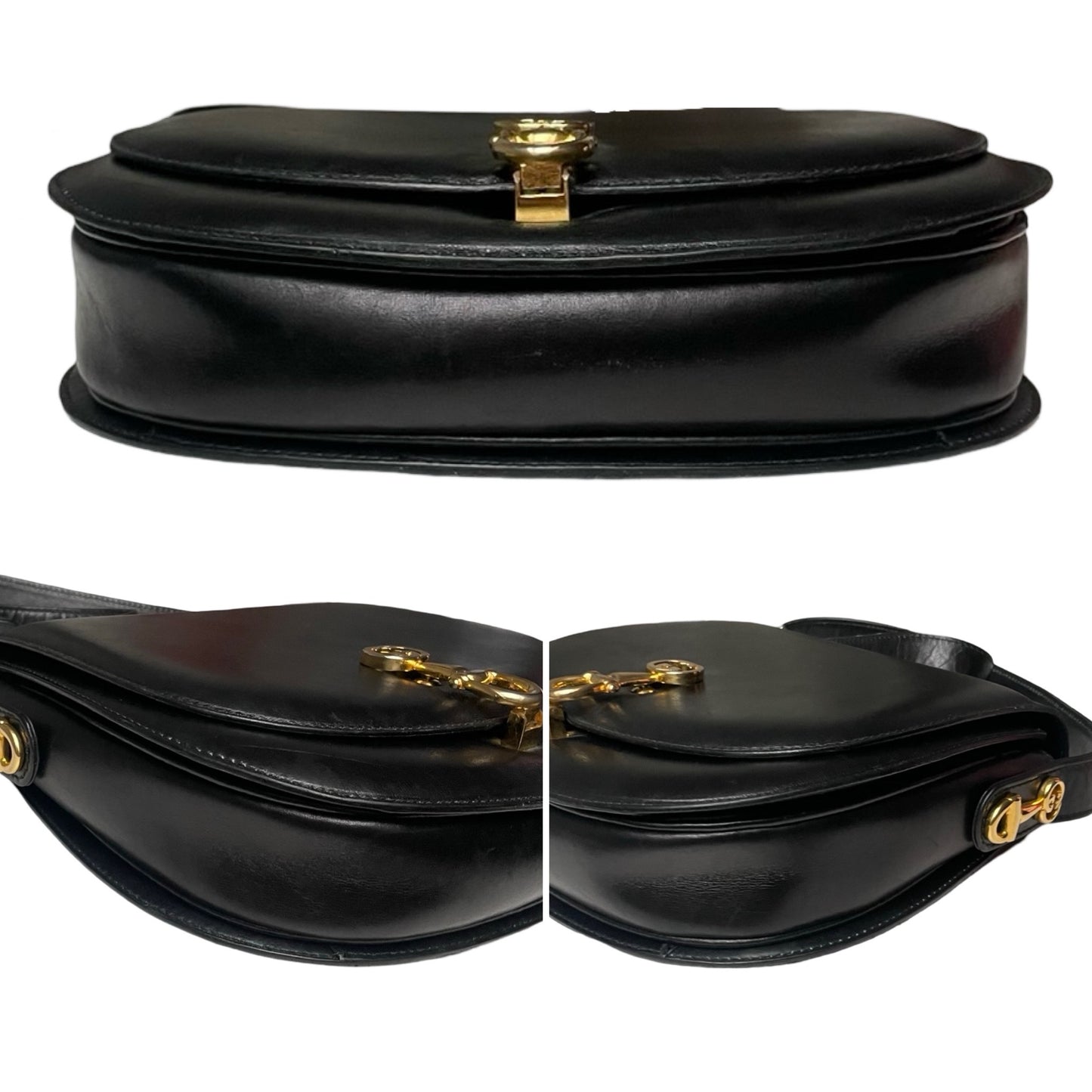 Gucci Vintage Horsebit Leather Shoulder Bag