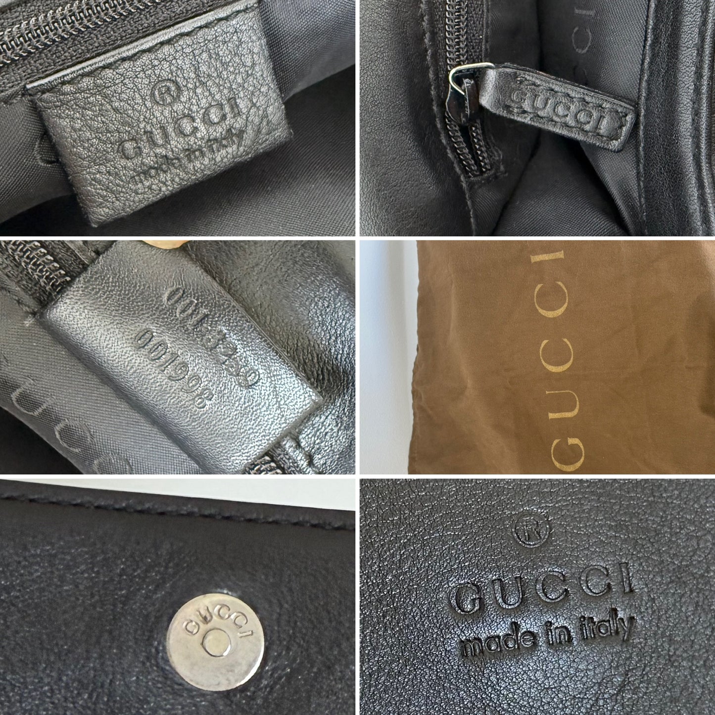 Gucci Bamboo Black Leather Flap Shoulder Bag