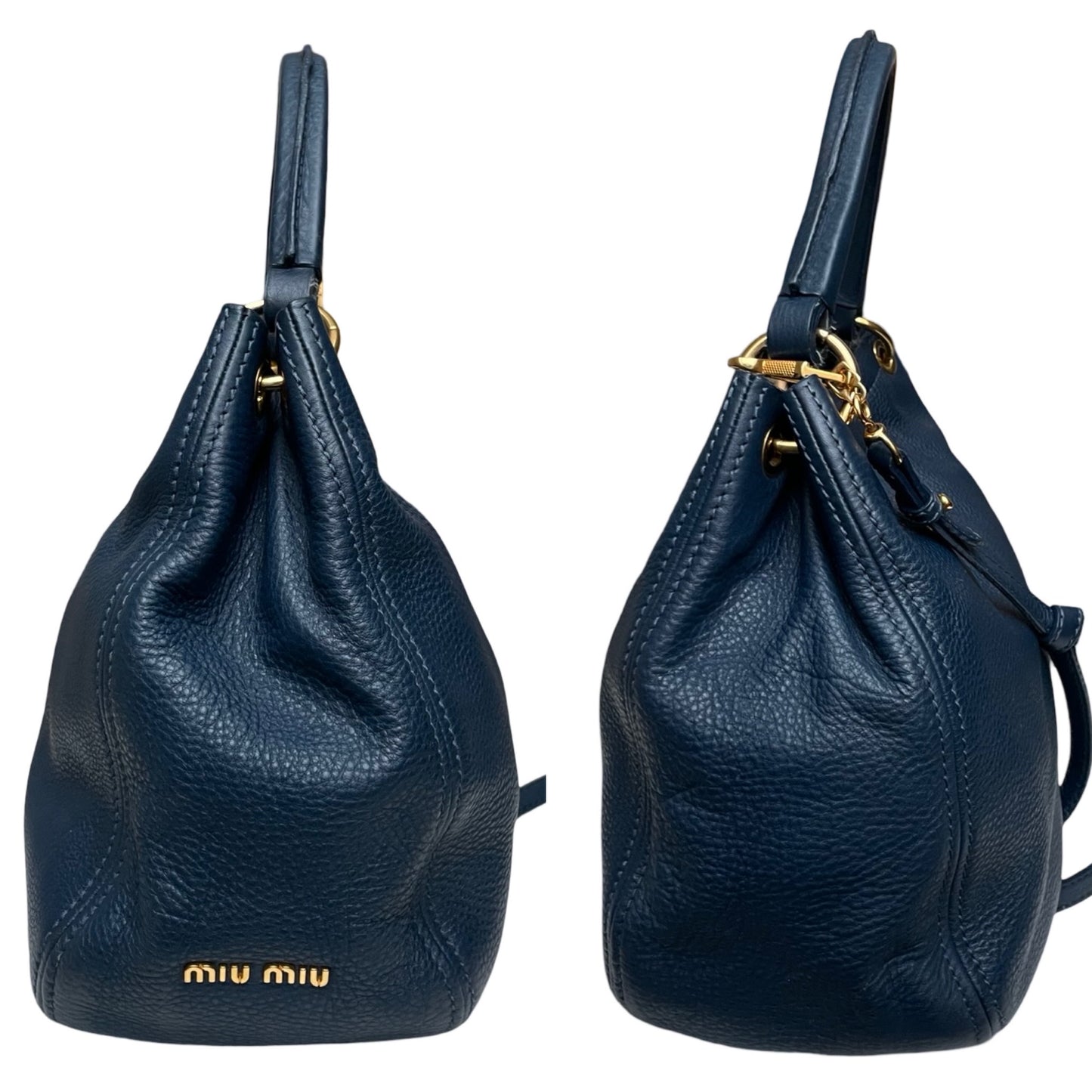 Miu Miu Navy Tote Bag