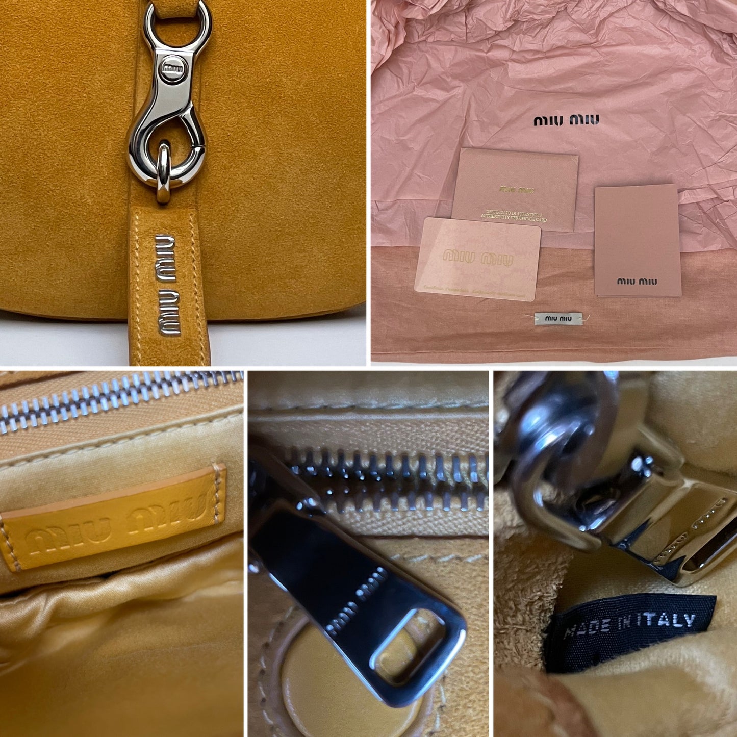 Miu Miu Suede Hobo Bag