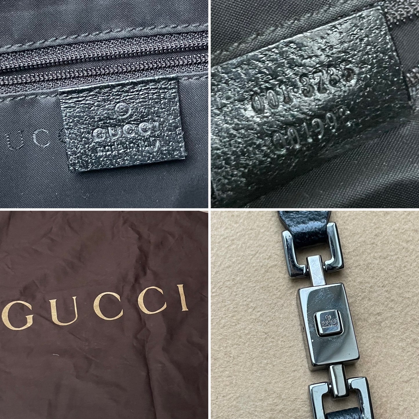 Gucci Small Jackie Beige Wool Bag