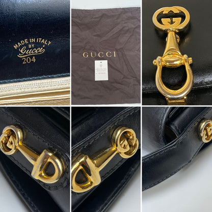 Gucci Vintage Horsebit Leather Shoulder Bag