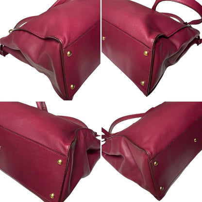 Fendi Burgundy Large Peekaboo Tote