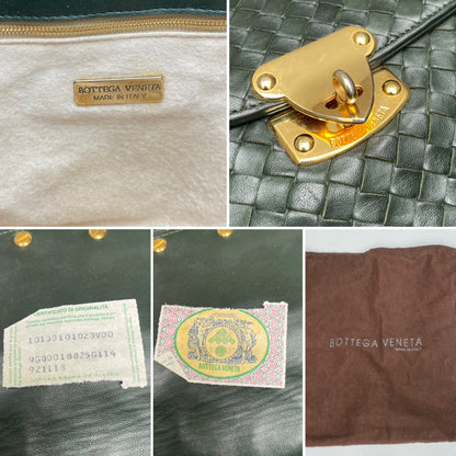 Bottega Veneta Intrecciato Turn Lock håndtaske