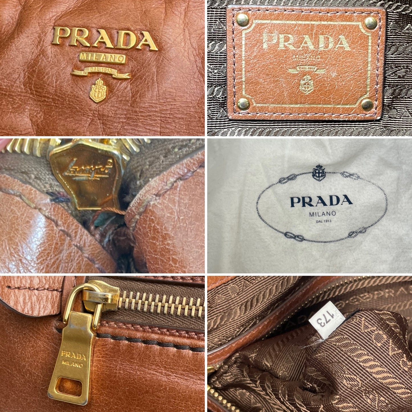 Prada Vitello Shine 2way Tote