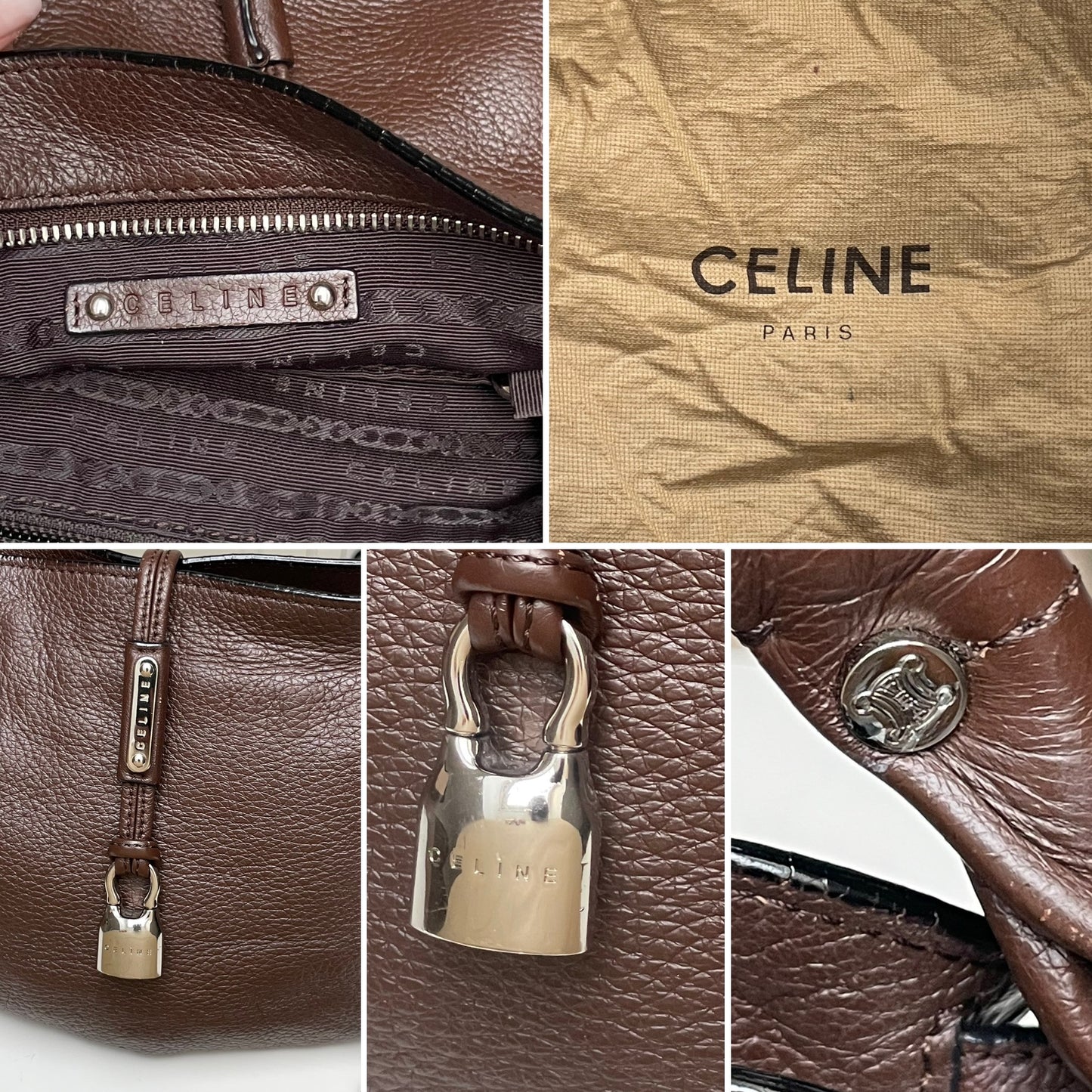 Celine Small Bittersweet Leather Shoulder Bag