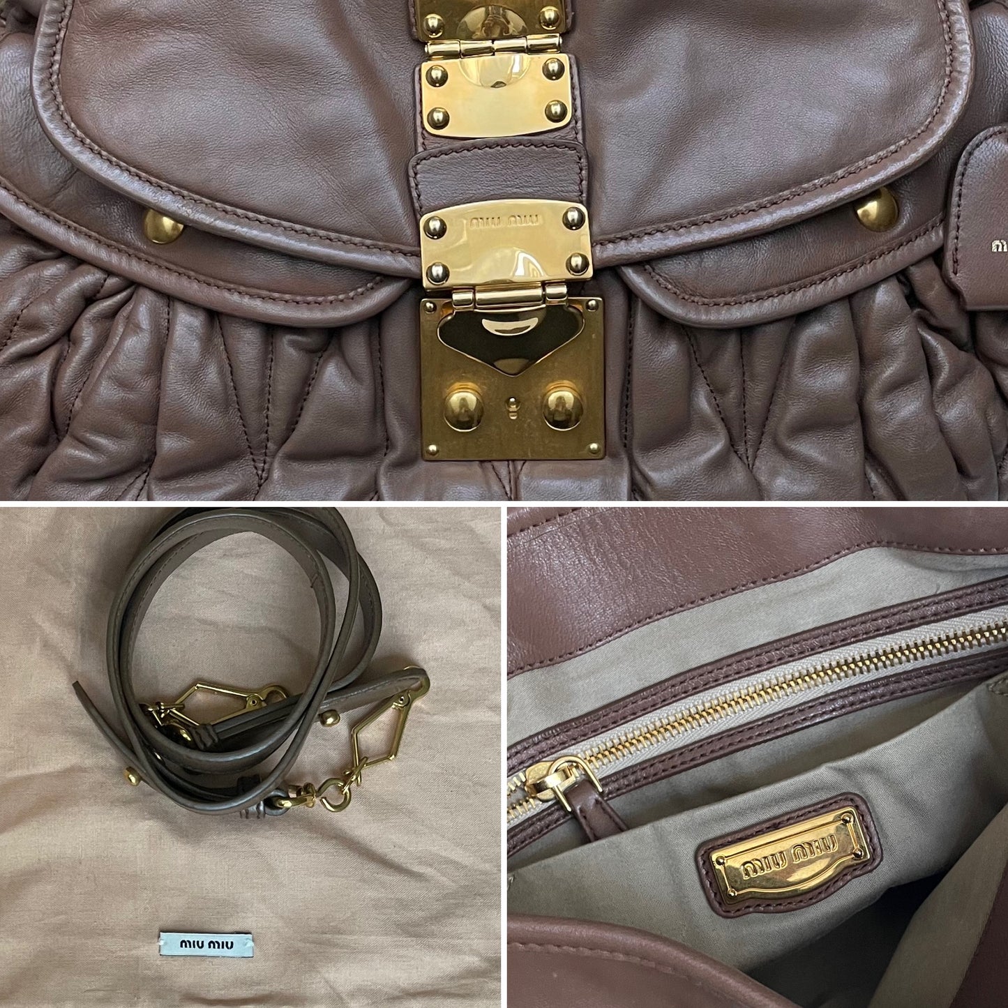 Miu Miu Coffer Matelass Hobo Taske