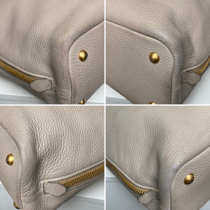 Prada Vitello Daino Side Zip Tote