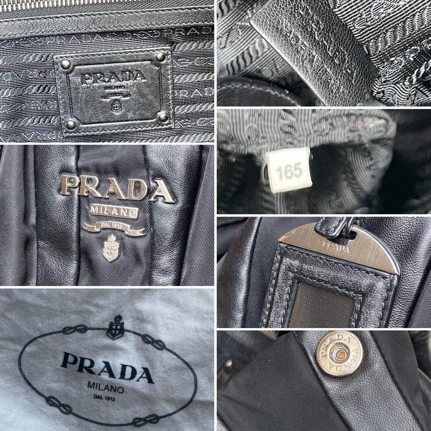 Prada Nappa Leather Waves Hobo