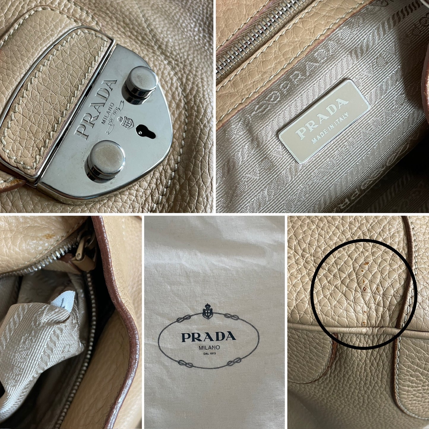 Prada Large Sound Lock skuldertaske