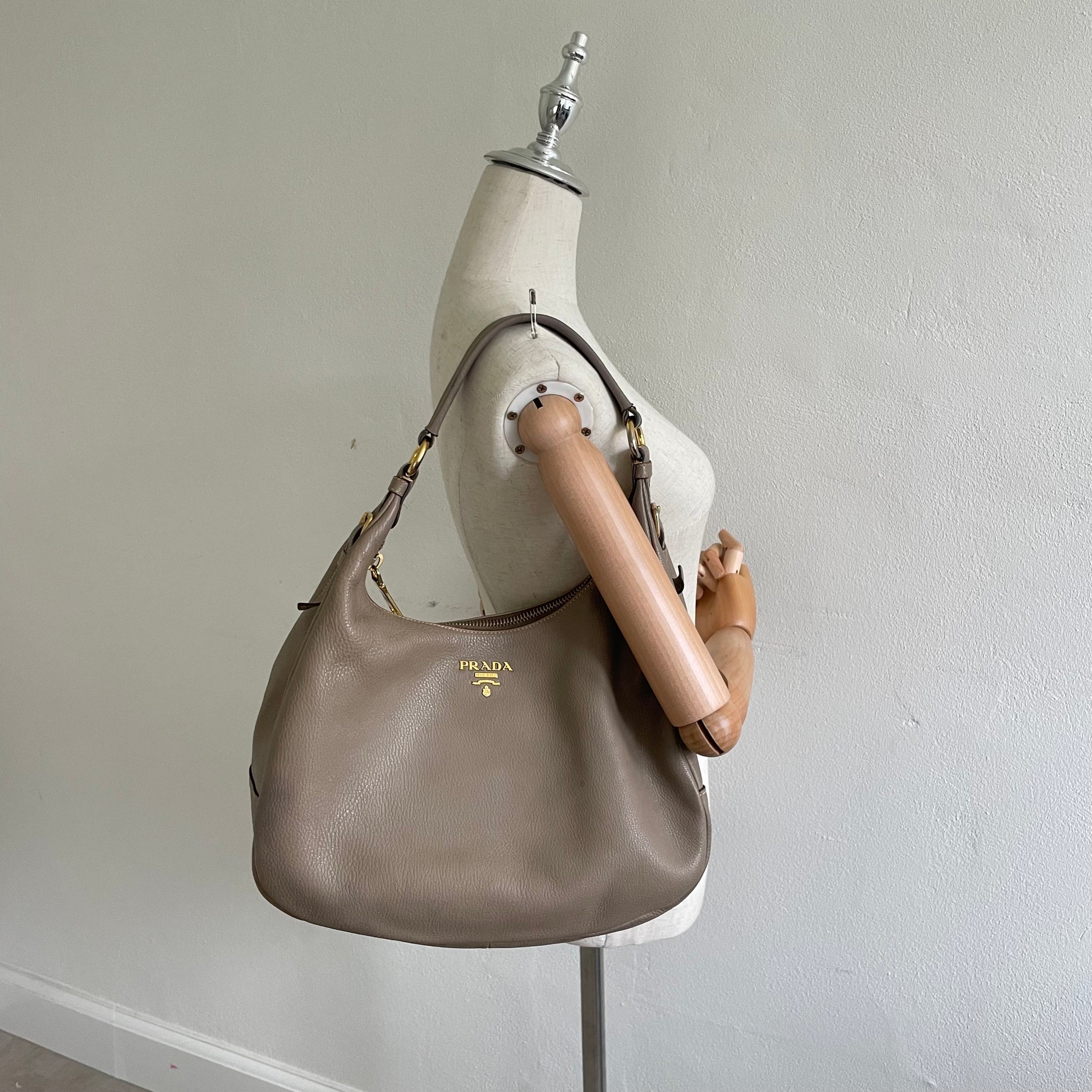 Prada Hobo Vitello Daino Bag - Main Image