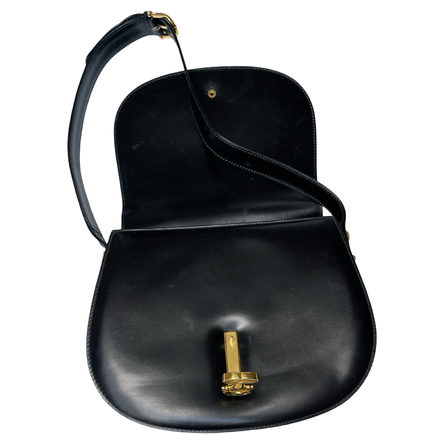 Gucci Vintage Horsebit Leather Shoulder Bag