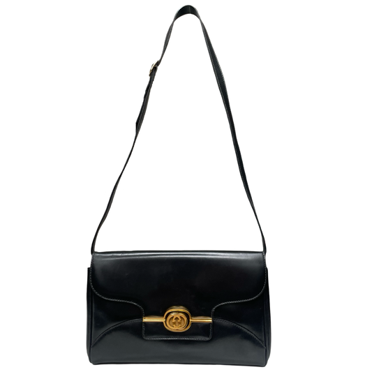 Gucci GG Interlocking Turn Lock Crossbody Shoulder Bag