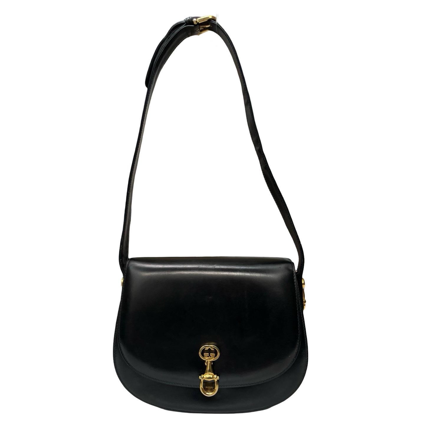 Gucci Vintage Horsebit Leather Shoulder Bag