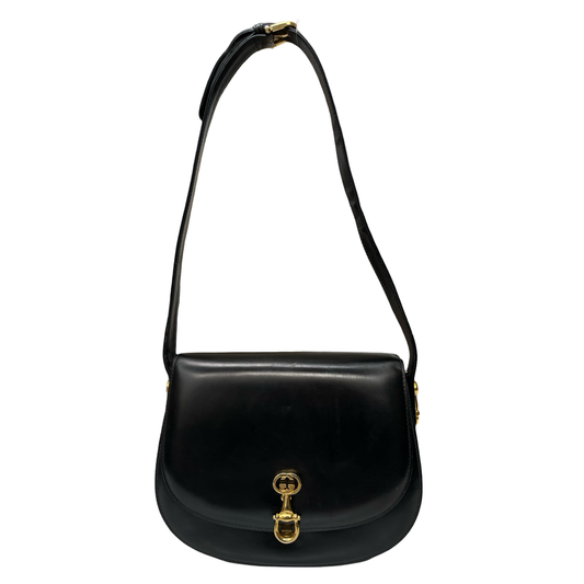 Gucci Vintage Horsebit Leather Shoulder Bag