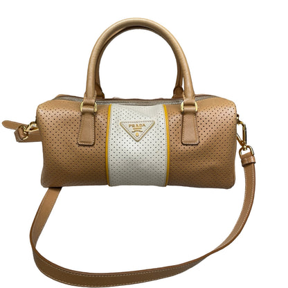 Prada Saffiano Fori Perforeret Stribet Boston