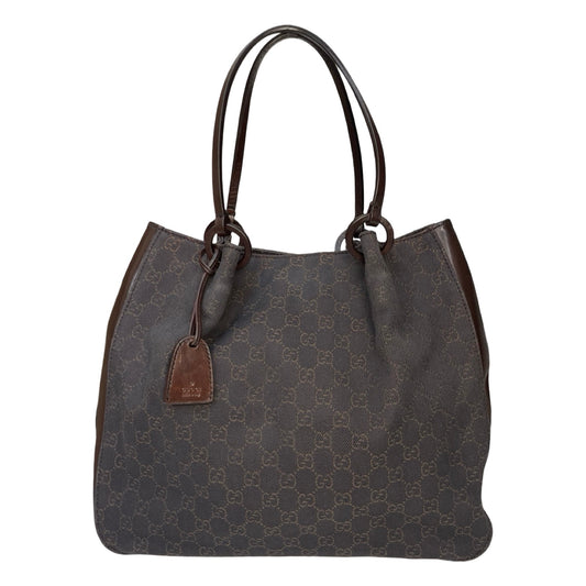 Gucci GG Brown Canvas Tote With Pouch