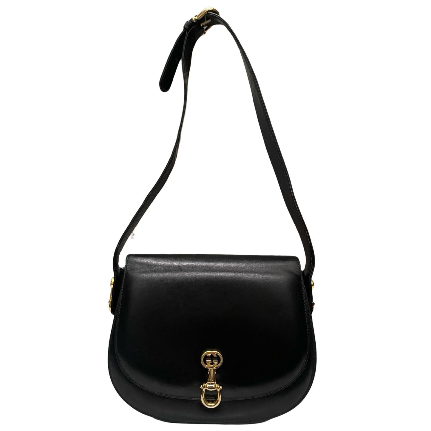 Gucci Vintage Horsebit Leather Shoulder Bag