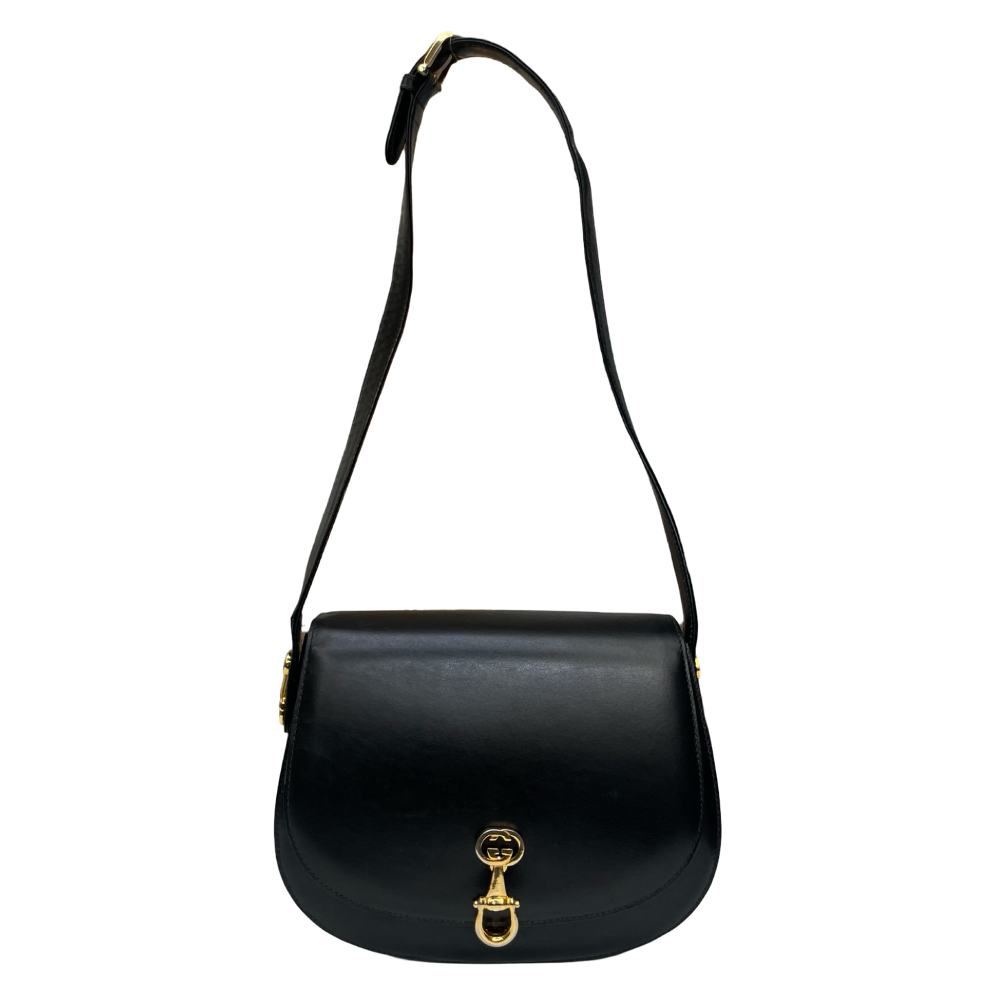 Gucci Vintage Horsebit Leather Shoulder Bag