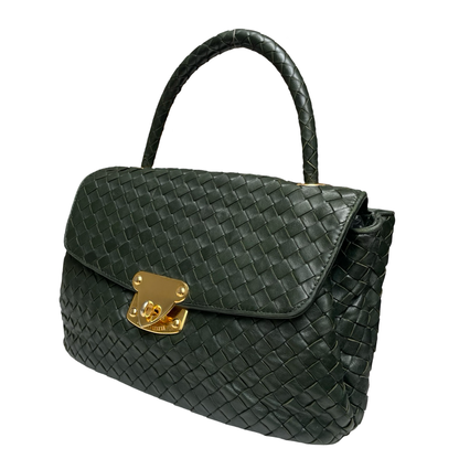 Bottega Veneta Intrecciato Turn Lock håndtaske