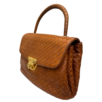 Bottega Veneta Intrecciato Turn Lock Handbag