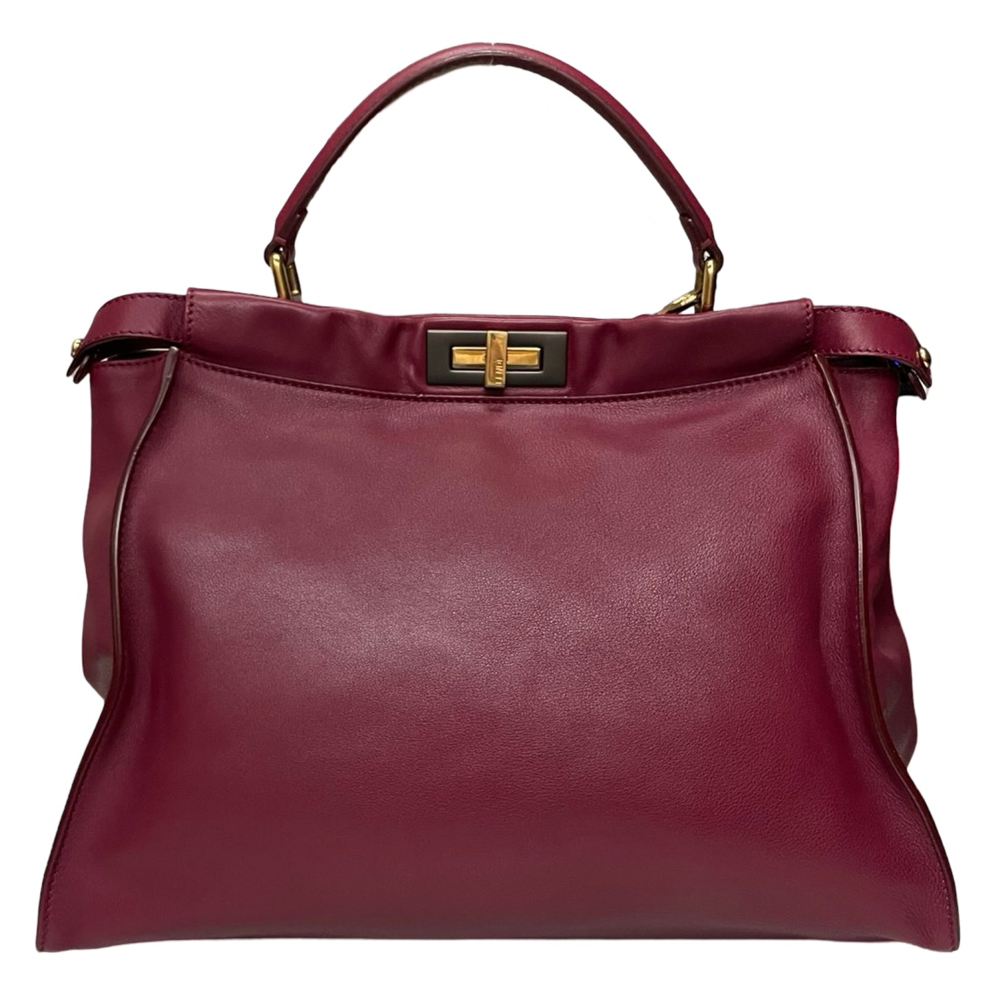 Fendi Burgundy Large Peekaboo Tote