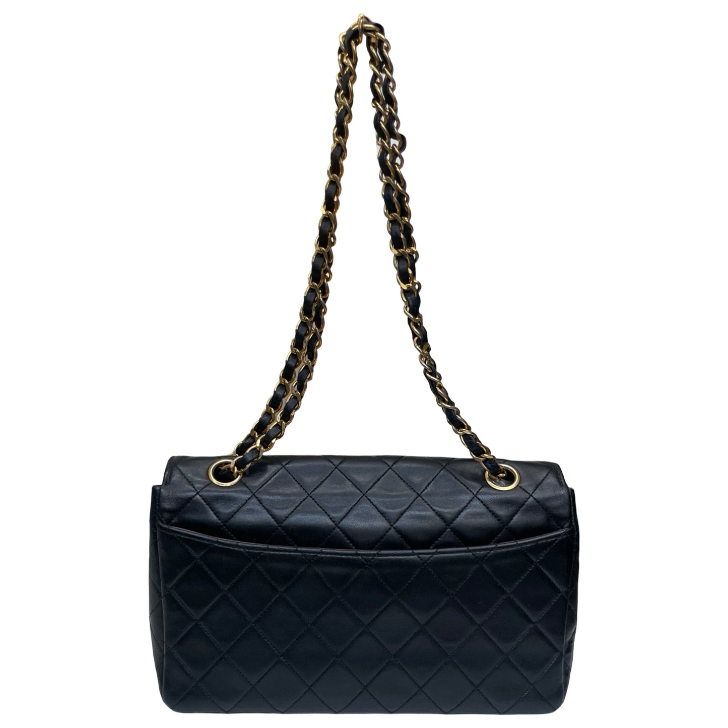 Chanel Quilted Lambskin 24K Gold Medium Single Flap Bag