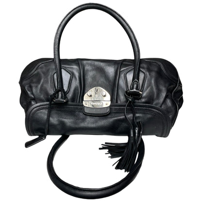 Prada Large Sound Lock Leather Shoulder Bag