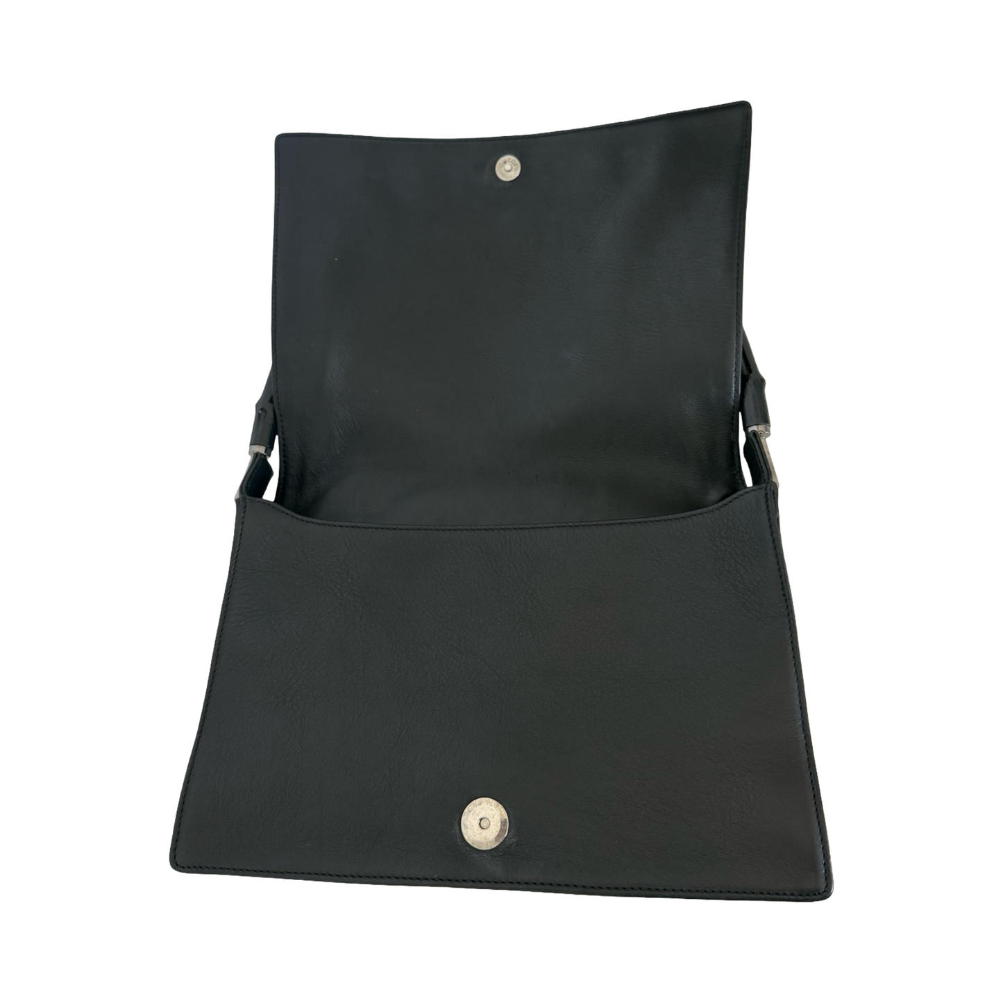 Gucci Bamboo Black Leather Flap Shoulder Bag