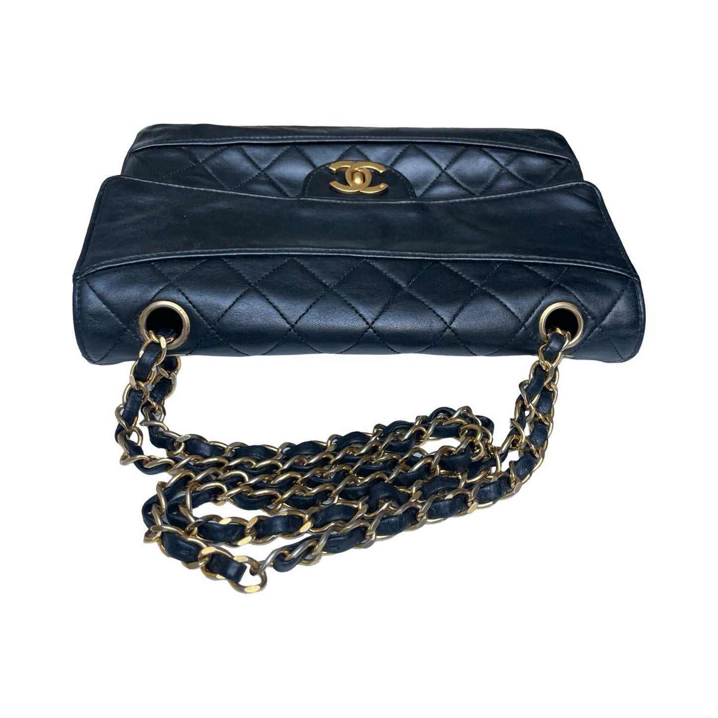 Chanel Quilted Lambskin 24K Gold Medium Single Flap Bag